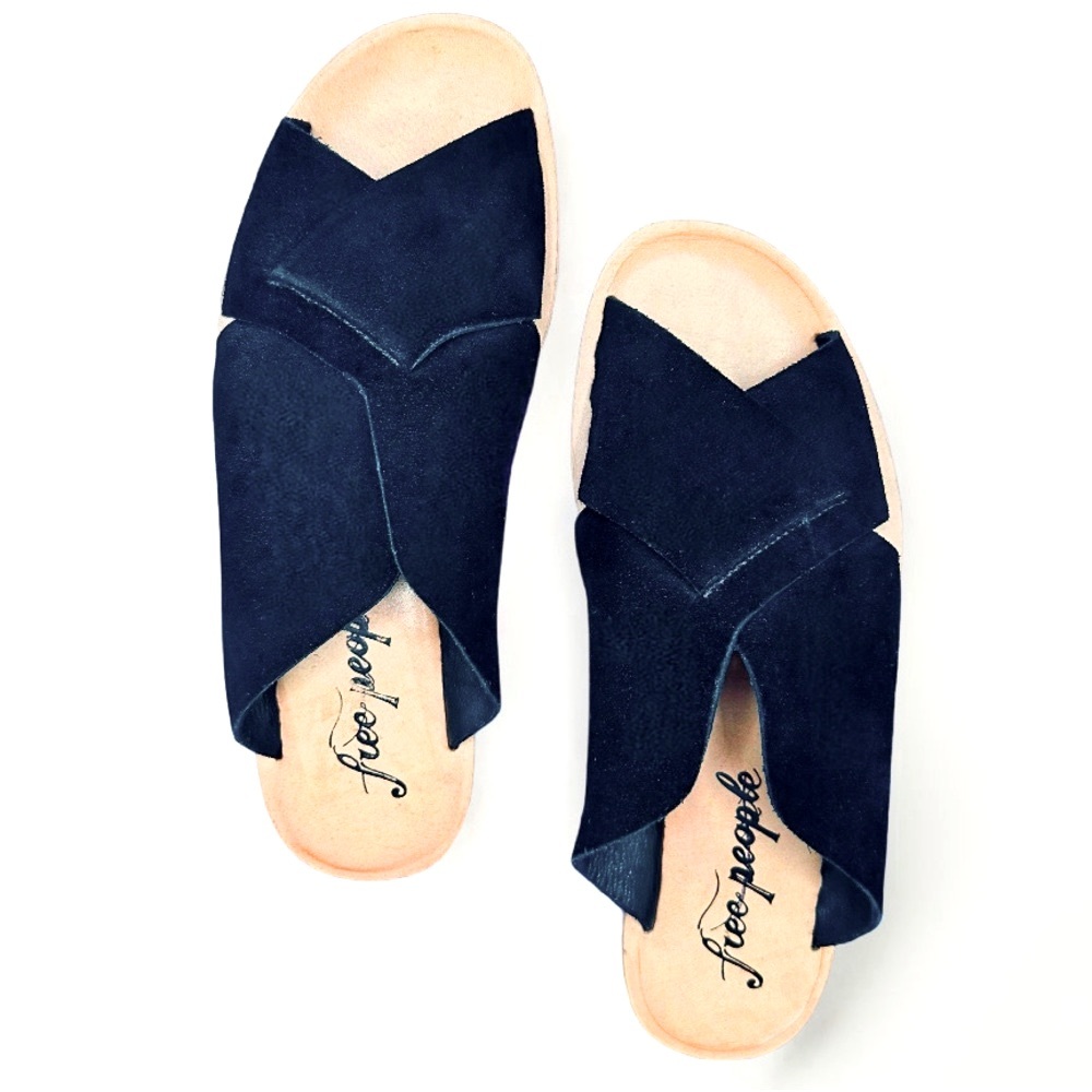 Free People Black Suede Sandals